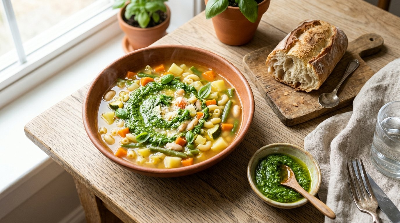 Soupe au pistou: a Provençal summer vegetable soup