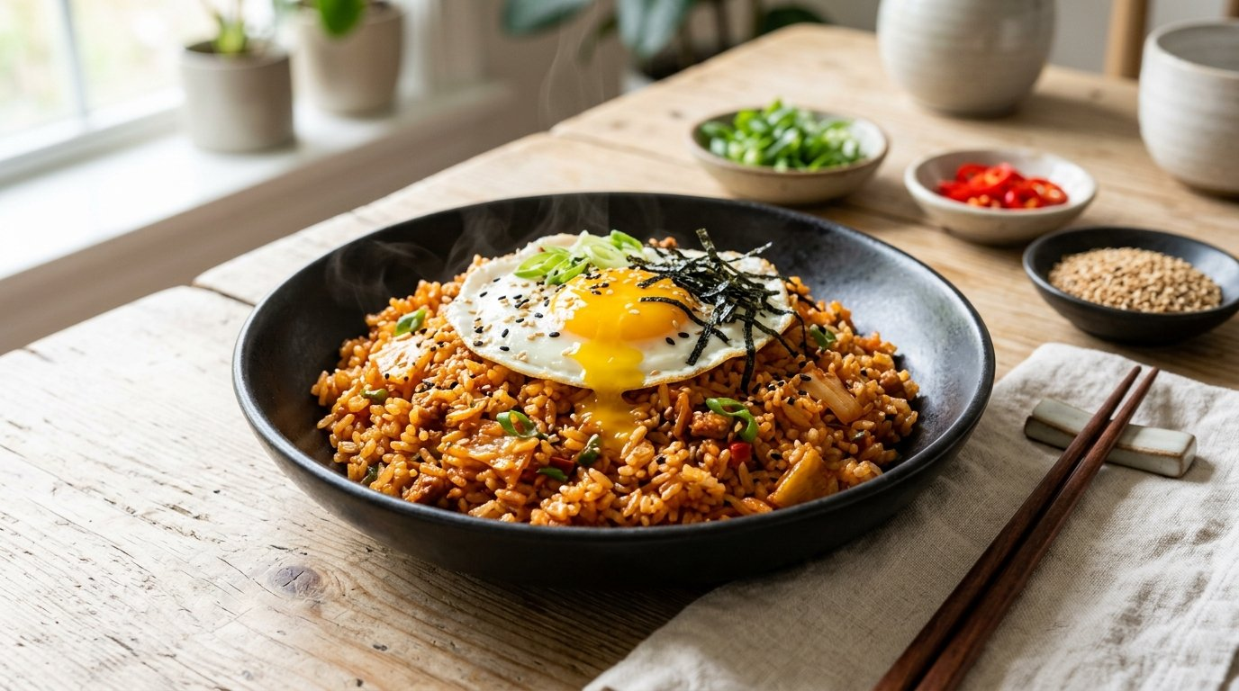 Kimchi fried rice: a 15-minute Korean dinner or breakfast