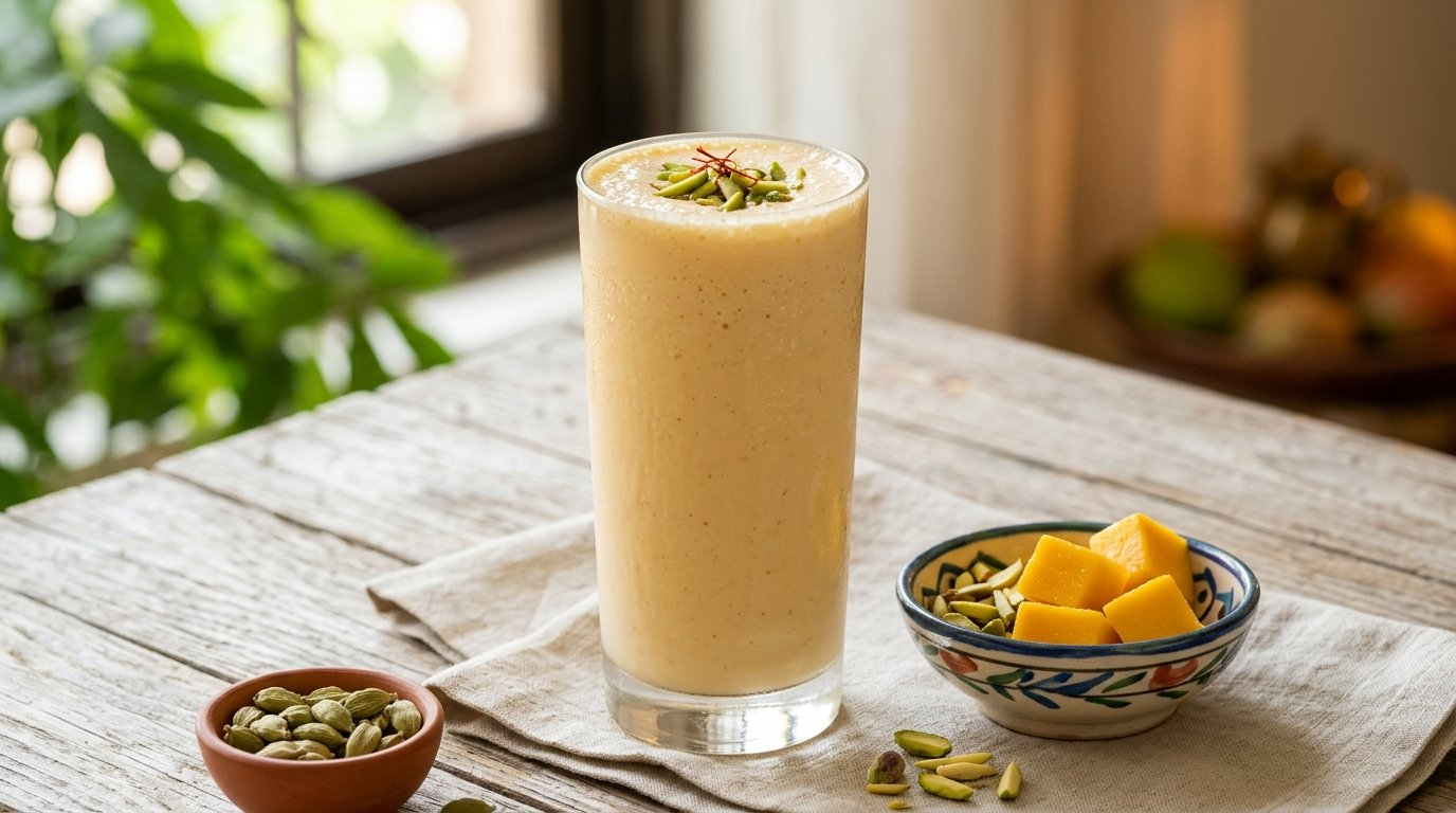 Mango lassi: a 10-minute Punjabi yogurt drink