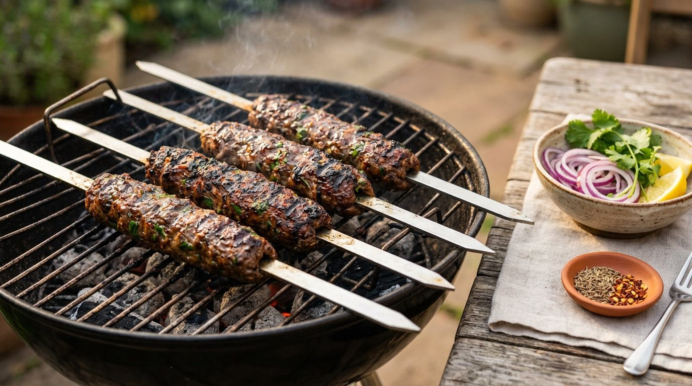 Beef seekh kebab: smoky spiced skewers you can grill or pan-sear