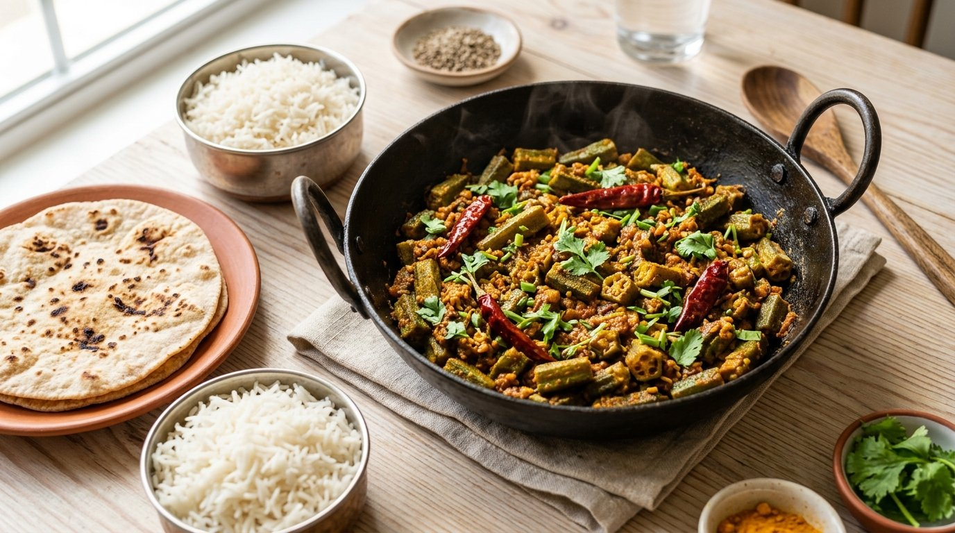 Bhindi Masala: Pakistani and North Indian okra curry